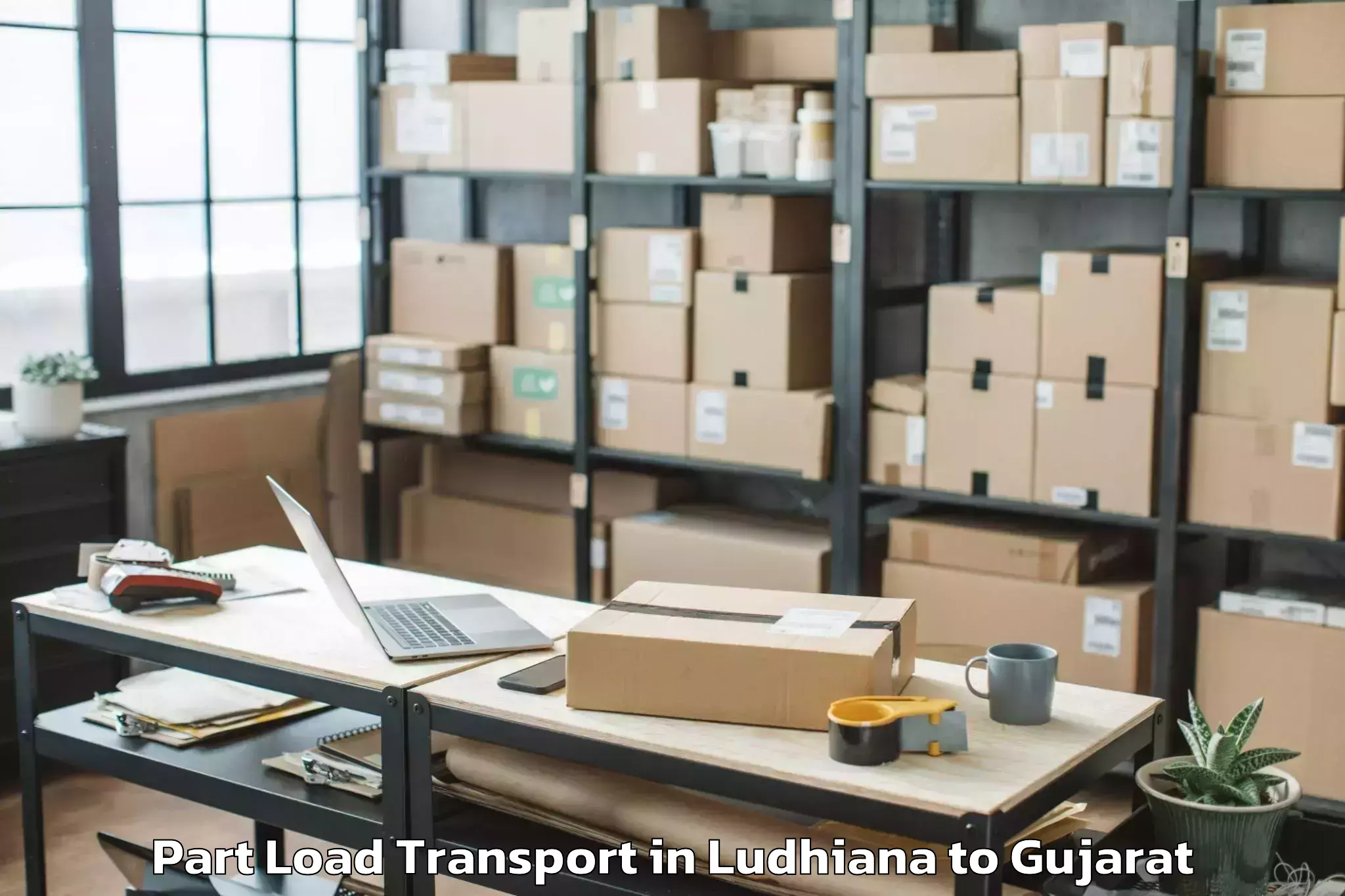 Leading Ludhiana to Baria Part Load Transport Provider